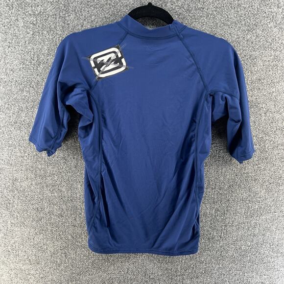 Billabong Rashguard Swim Shirt Boys Youth Large Blue Short Sleeve Surf Swim - Picture 8 of 9